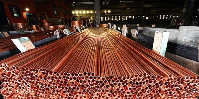 Copper pipes factory